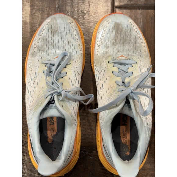 Hoka One One Clifton 8 Womens Running Shoes Gray Athletic Sneakers Size 7.5B - Picture 5 of 8